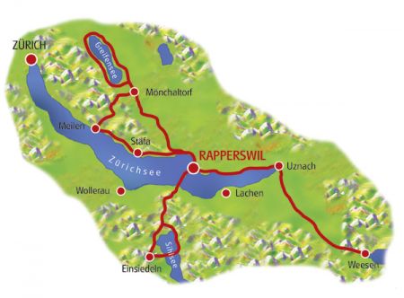 Rapperswil Jona region map
